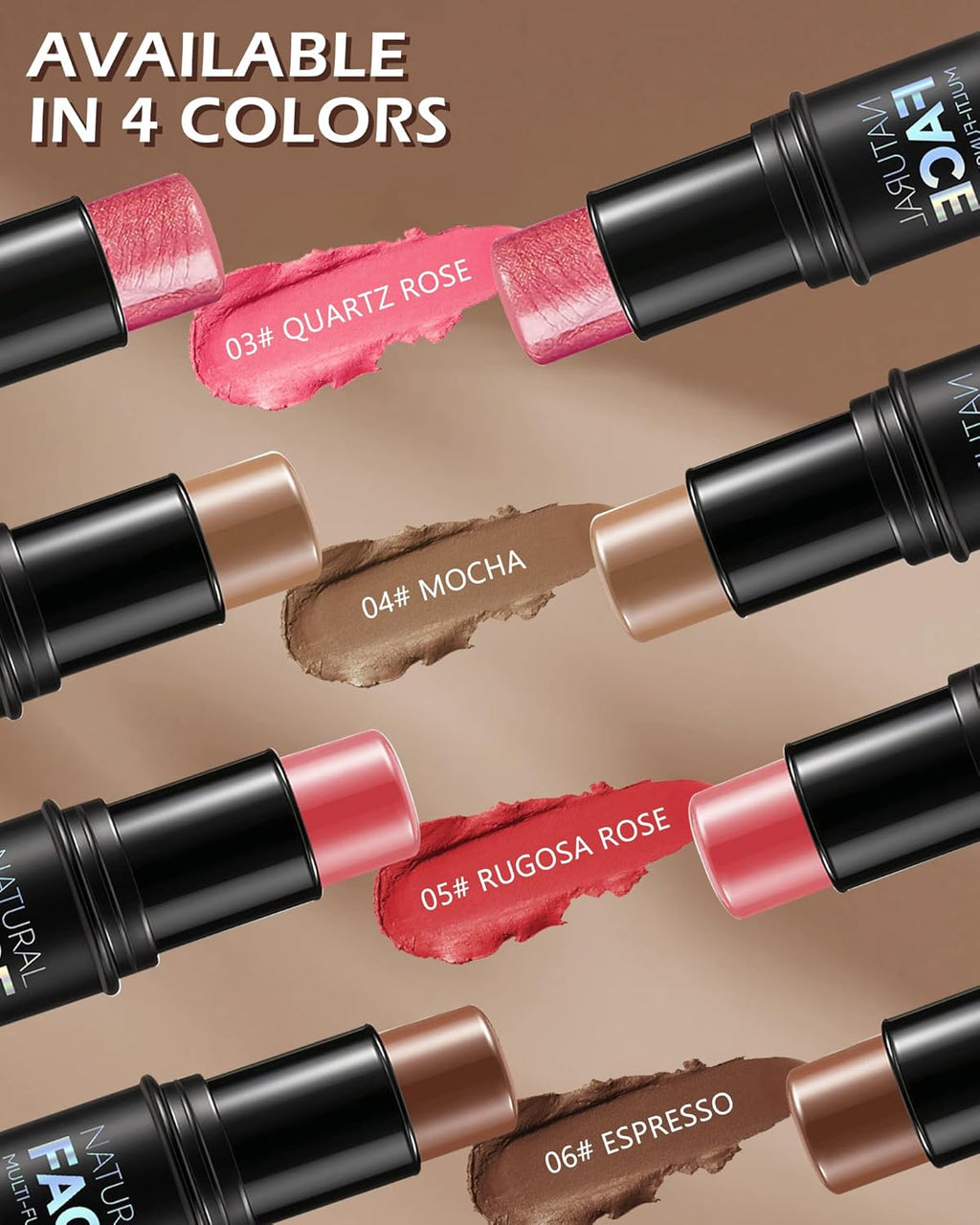 Lot De 2 Bâtons De Contour Crème Mats, Hautement Pigmentés, Roses, Rouges À Joues, Longue Durée, Imperméables, Bronzants, Pour Les Cheeks, Crayon De Contour Du Visage, Correcteur De Teint Pour