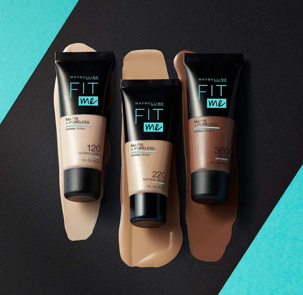 Maybelline New-York - Fond De Teint Fluide Fit Me Matte & Poreless - Peaux Normales À Grasses - Teinte : 105 Ivoire Naturel - 30 Ml