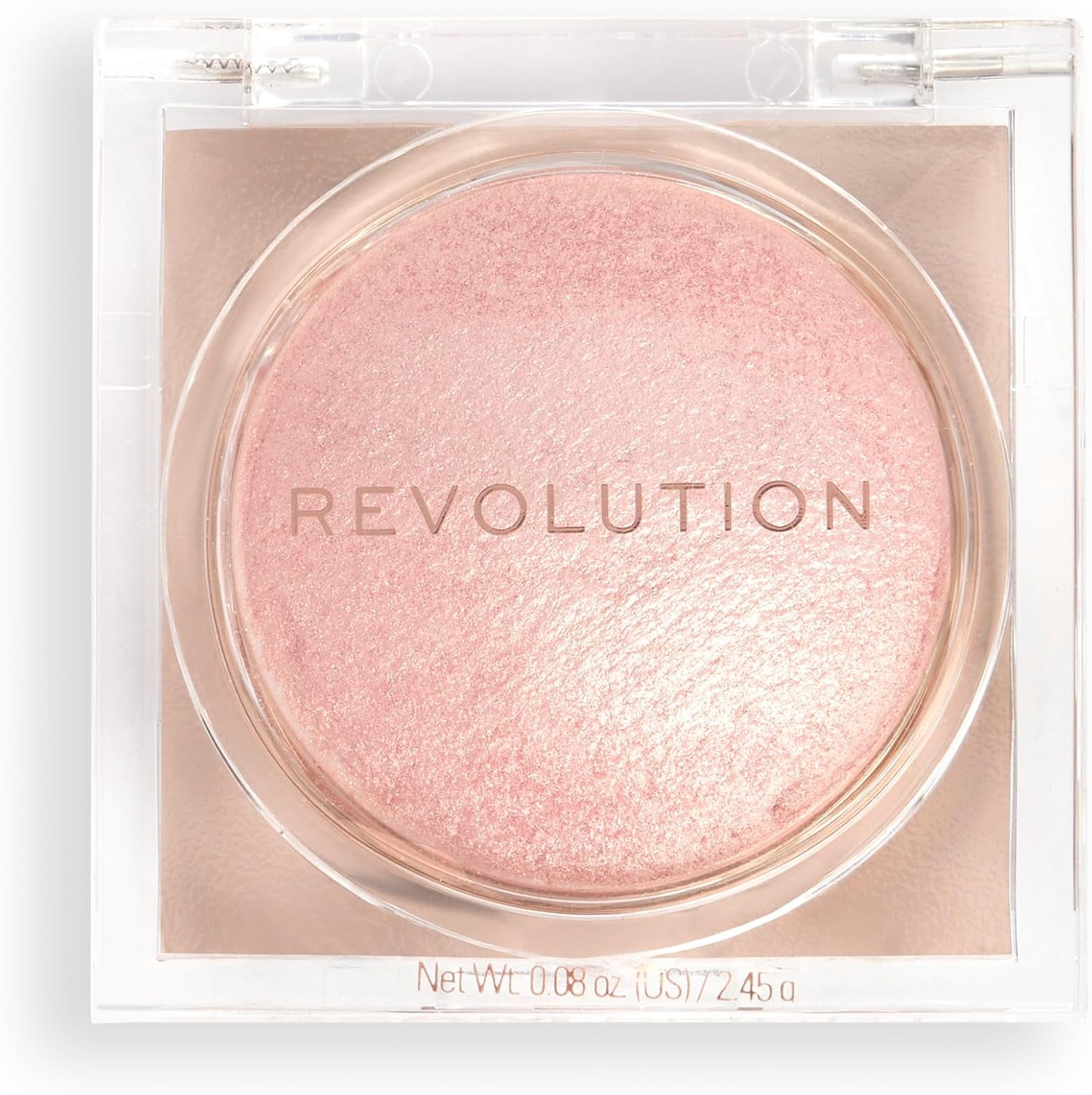 Makeup Revolution Beam Bright Highlighter, All over Face Glow, Powder to Liquid Formula, 5 Different Shades, Pink Seduction