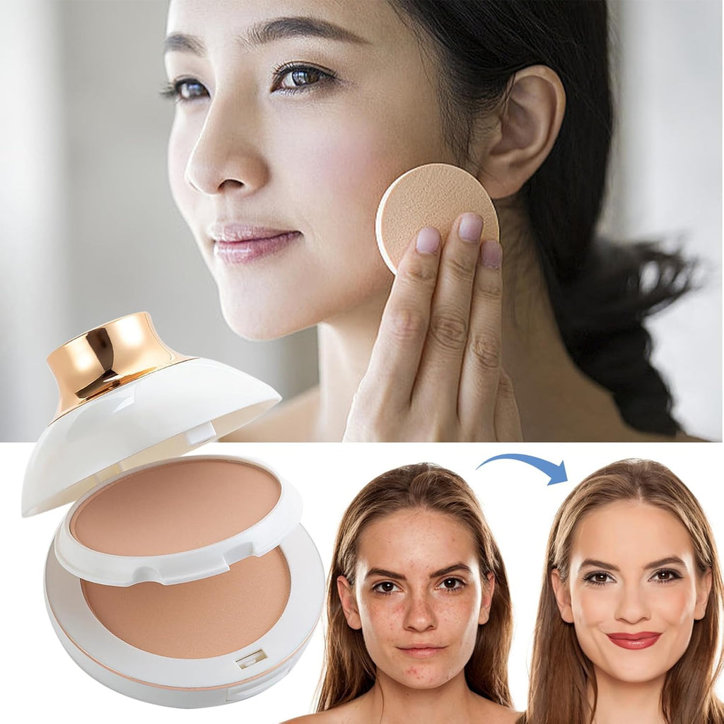Poudre De Finition | Poudre De Finition Compacte Pour Fond De Teint Longue Tenue | Contrôle De L'Huile Et Finition Imperméable, Poudre Végétale De Contrôle De La Brillance