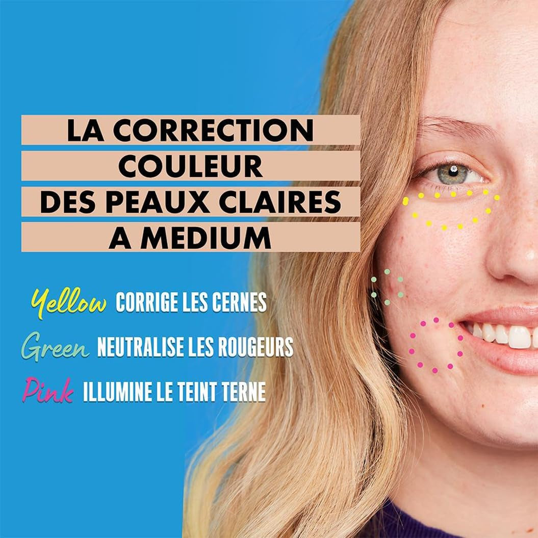 Correcteur Anti-Cernes En Stick, Couvre Les Imperfections, Tâches Sombres Et Décoloration, Tenue 12H, Vegan, Pro Fix Stick, Teinte : Yellow