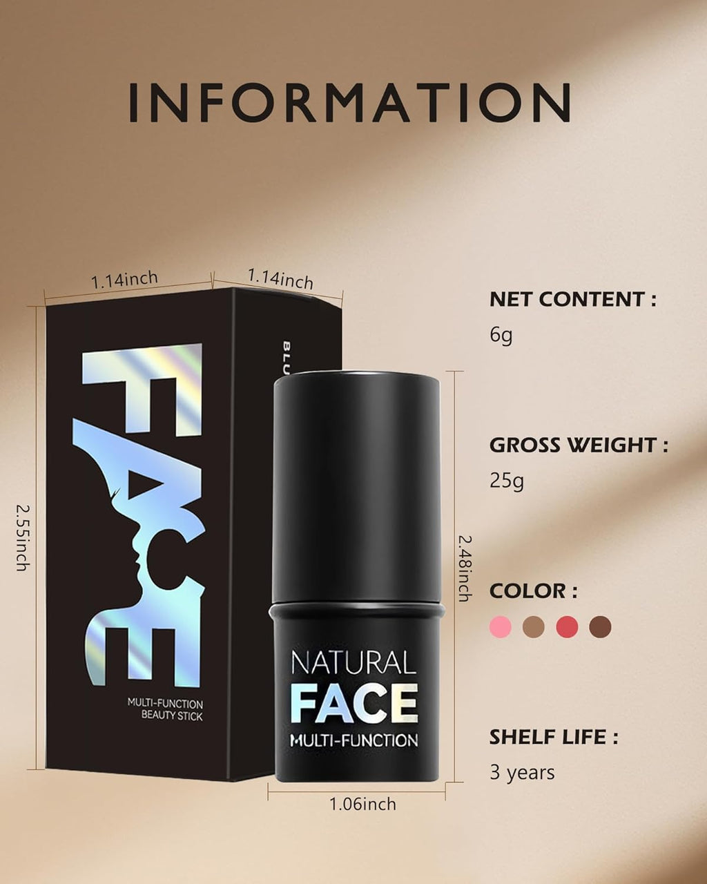 Lot De 2 Bâtons De Contour Crème Mats, Hautement Pigmentés, Roses, Rouges À Joues, Longue Durée, Imperméables, Bronzants, Pour Les Cheeks, Crayon De Contour Du Visage, Correcteur De Teint Pour