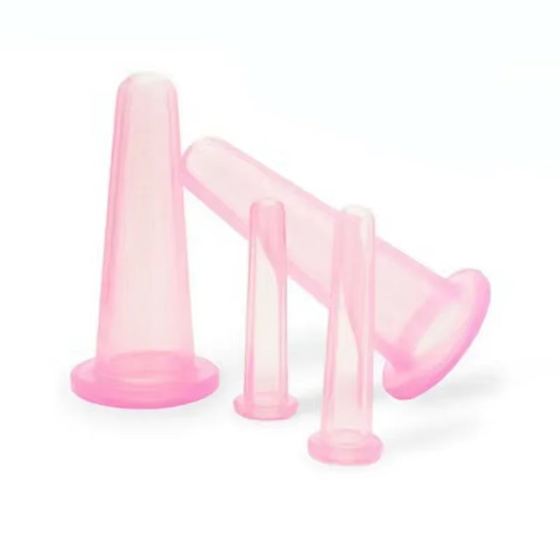 Silicone Vacuum Cupping Massage Jars anti Cellulite Massage Facial Suction Cups Face Neck Lift Skin Scraping Guasha anti Wrinkle