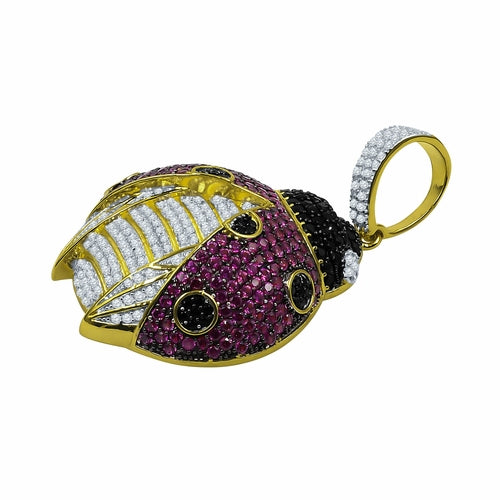 Pendentif Polychromatic Silver - Bijou Argenté Multicolore Éclatant