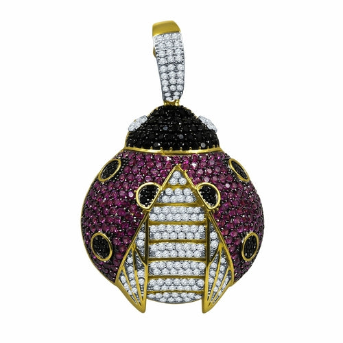 Pendentif Polychromatic Silver - Bijou Argenté Multicolore Éclatant