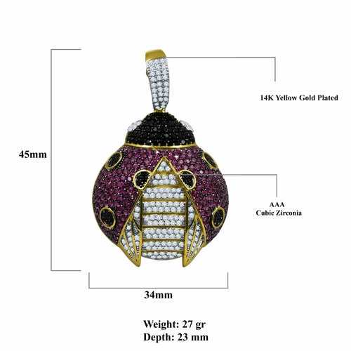 Pendentif Polychromatic Silver - Bijou Argenté Multicolore Éclatant