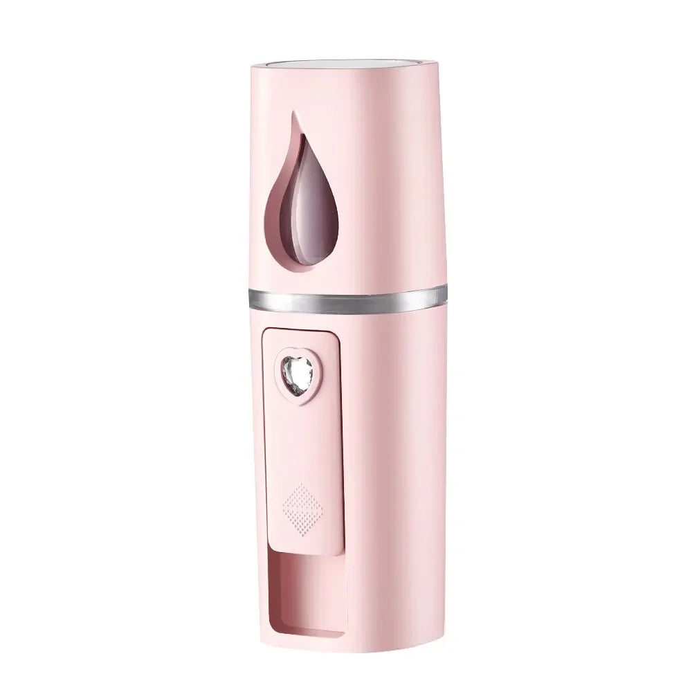 Facial Nano Mist Sprayer Mini Portable Facial Steamer Rechargeable Handy Face Humidifier Face Moisturizing Skin Care Machine