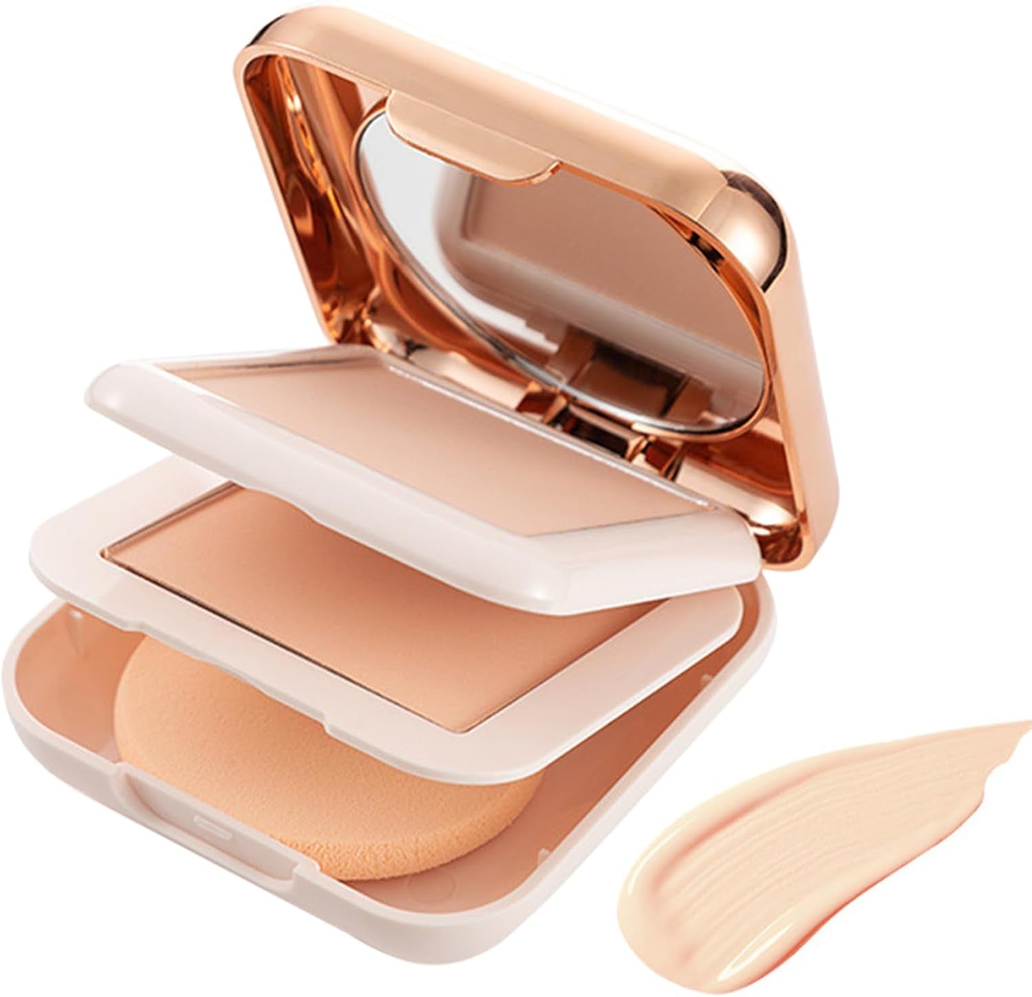 Poudre Pressée | Maquillage En Poudre Pressée Double Couche | Poudre De Contrôle De L'Huile De Maquillage En Poudre Fixatrice De Fond De Teint, Cosmétique De Remplissage De Pores Longue Durée