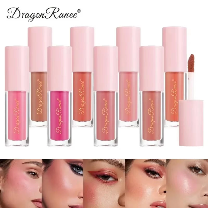 8 Colors Liquid Blush Waterproof Sweatproof Brighten Cheeks Rouge Nude Color Matte Contouring Powder Blusher Liquid Face Makeup
