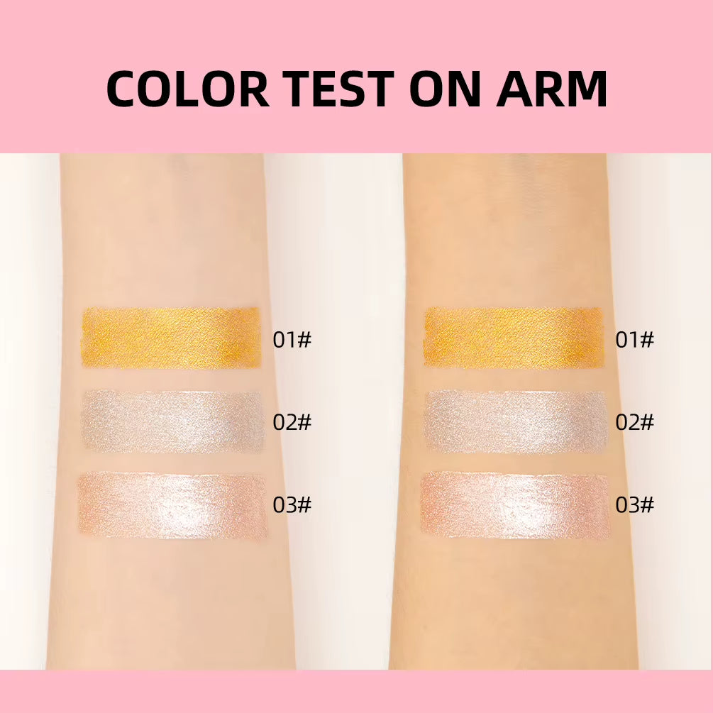 Shimmer Glitter Highlighter Cream Eye Shadow Silkworm Gold Face Contour Bronzer Brighten Body Highlight Iluminador Makeup