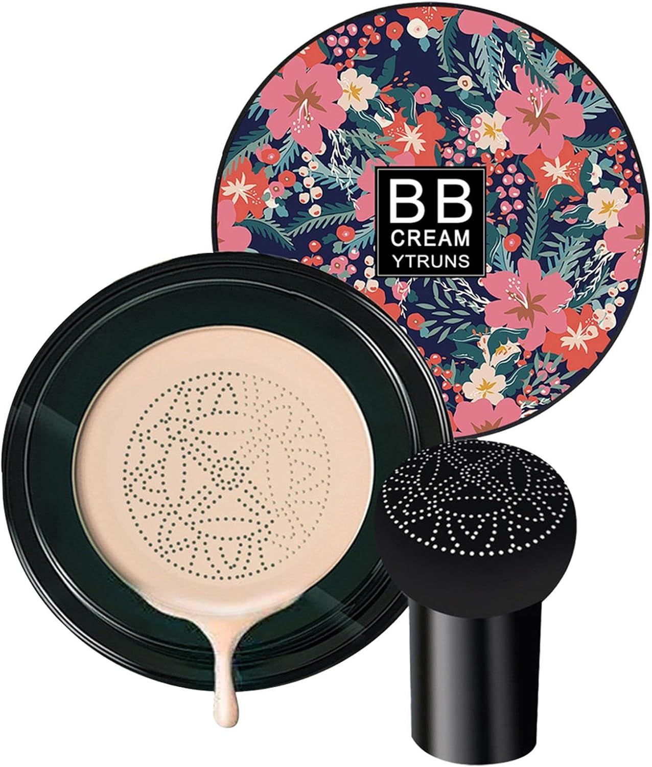 Coussin D'Air Tête De Champignon – B Cream Fond De Teint Pour Peaux Matures | Coussin D'Air En Forme De Tête De Champignon | Correcteur Hydratant | Teint Uniforme Pour Les Types De Peau, Blanc