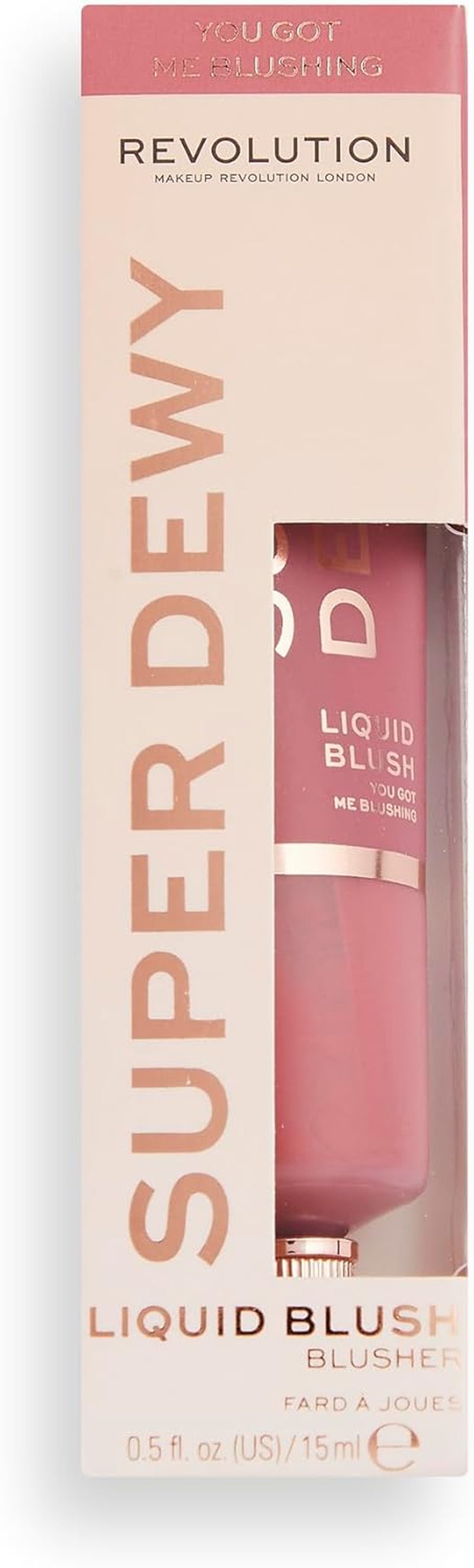 Makeup Revolution, Superdewy Liquid Blusher, Fard À Joues Liquide, You Got Me Blushing, 15Ml