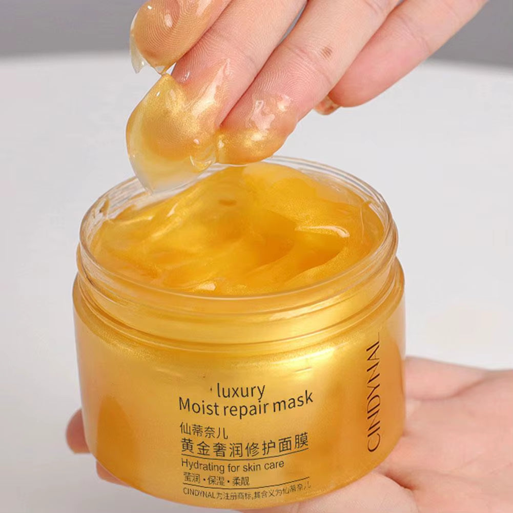 120G 24K Gold Collagen Face Mask - Moisturizing & Firming Cream, Nourishing Sleeping Mask for Hydrated, Radiant Skin