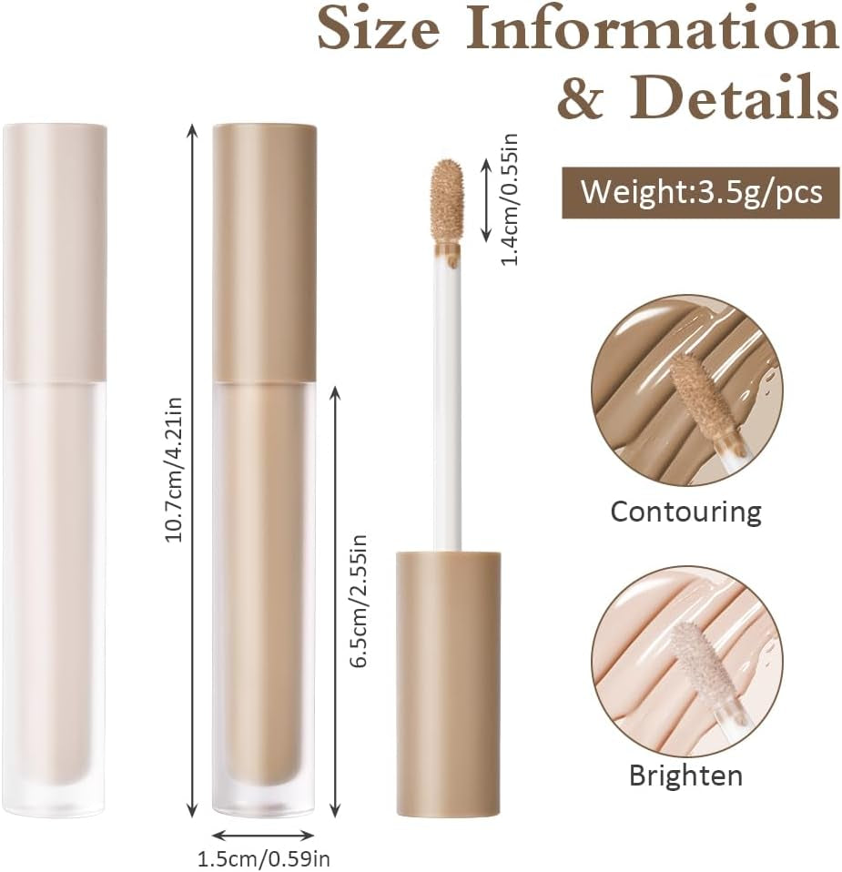 Liquid Highlighter Makeup, Bronzer Liquide Contour Stick, Highlighter Liquide Hydratant Brighten, Natural Glossy Finish, Lightweight Blendable Silky Smooth Cream Face Illuminator Makeup