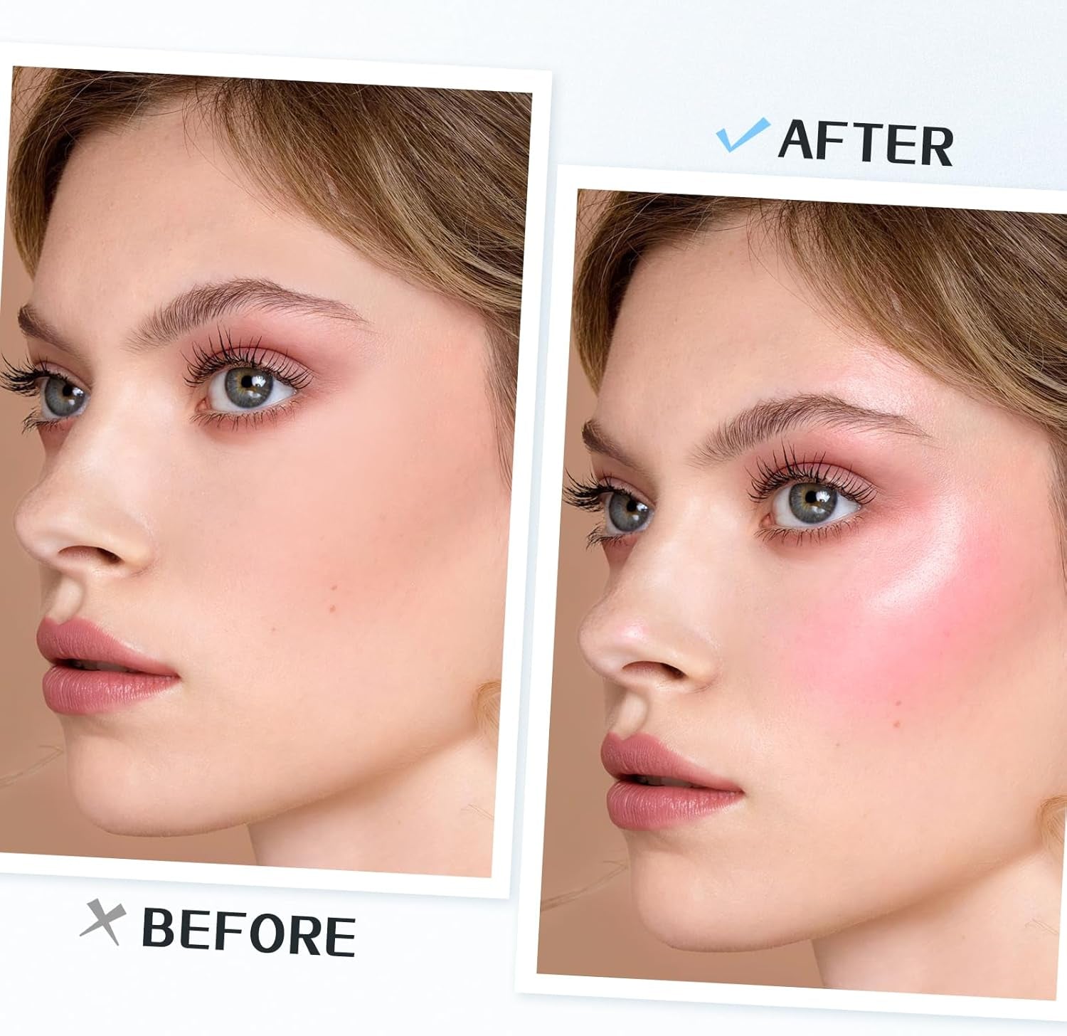 Boobeen Bâton De Maquillage Surligneur, Bâton De Crème Surligneur Et Blush, Illuminateur De Contour Du Visage, Hydratant Léger Translucide Naturel, Fini Rosé