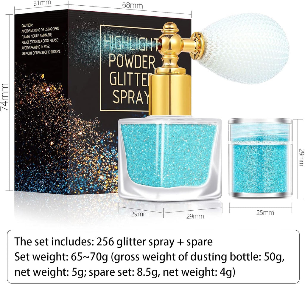 Spray Miroiter Corps, Maquillage En Poudre Pour Surligneur En Poudre Libre À Miroiter Violettes, Poussière Scintillante Pour Le Corps, Le Visage, Les Cheveux, Les Os, Les Épaules #2