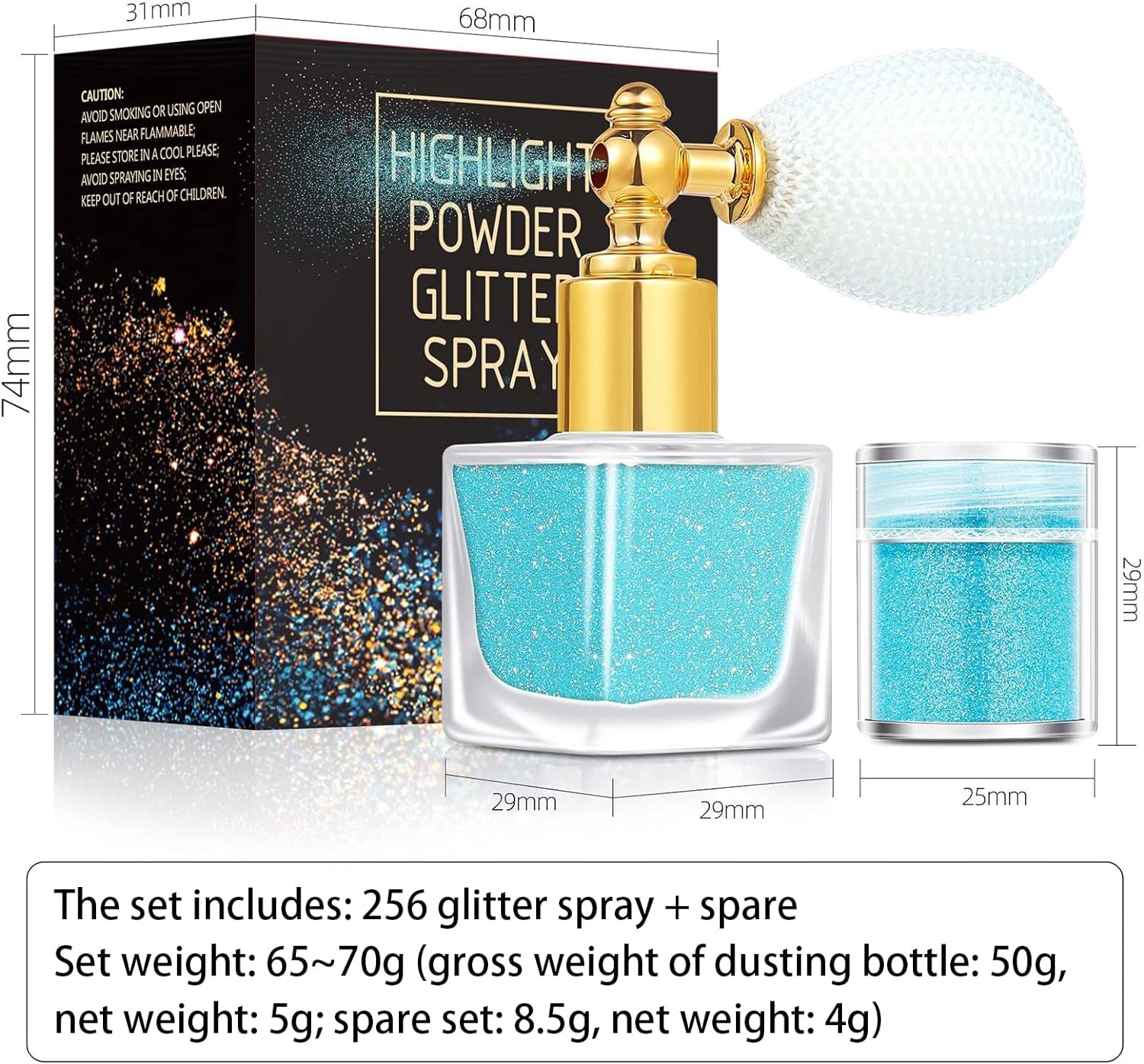 Spray Miroiter Corps, Maquillage En Poudre Pour Surligneur En Poudre Libre À Miroiter Violettes, Poussière Scintillante Pour Le Corps, Le Visage, Les Cheveux, Les Os, Les Épaules #2