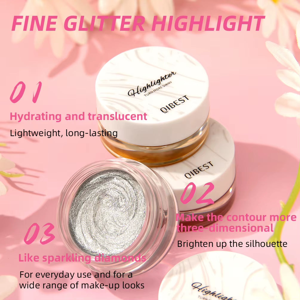 Shimmer Glitter Highlighter Cream Eye Shadow Silkworm Gold Face Contour Bronzer Brighten Body Highlight Iluminador Makeup
