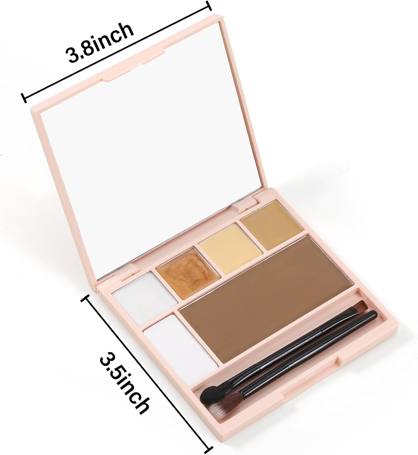 Boobeen 6 Couleurs Palette De Maquillage Crème Contour, Kit De Poudre Highlighter Et Bronzer Avec Miroir Et Pinceau, Correcteur De Teint Waterproof Pour Femmes