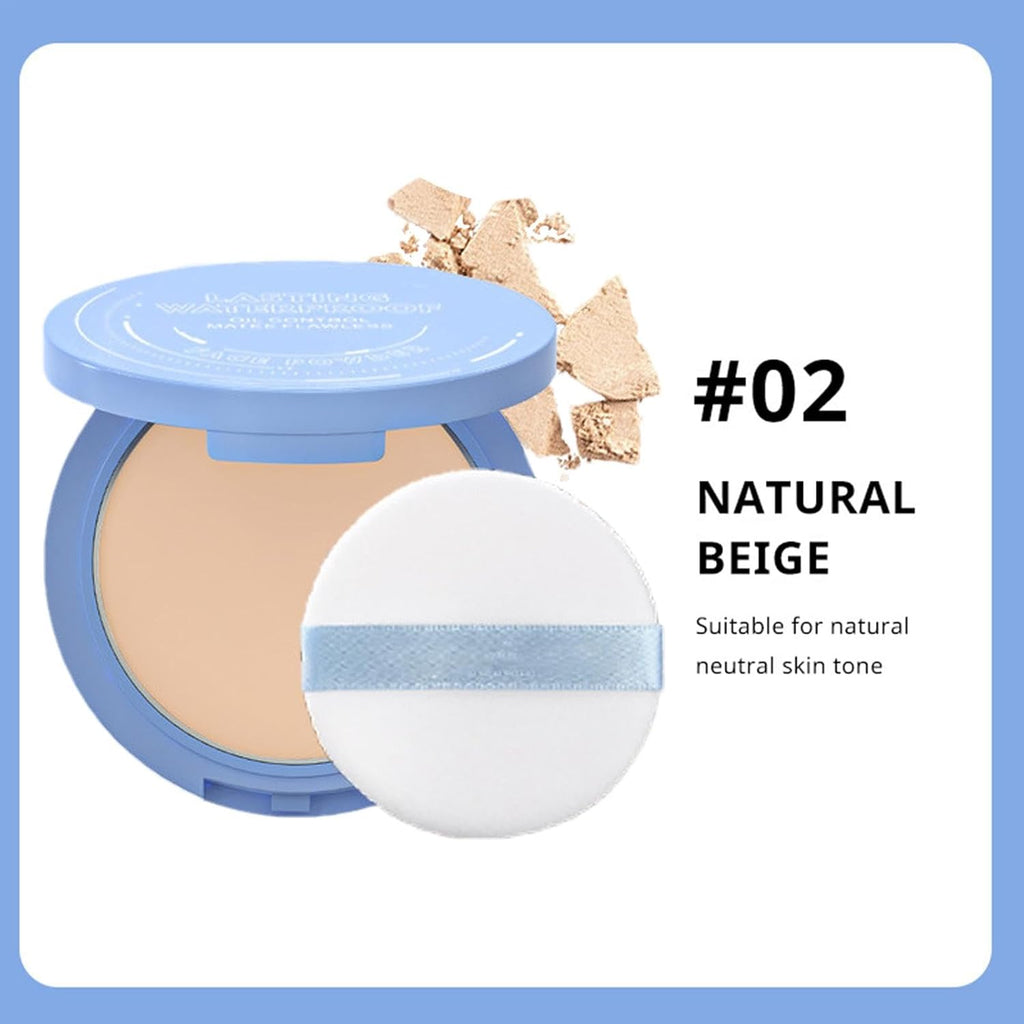 1 Pièce De Poudre De Maquillage Compacte Pour Le Visage, Poudre Pour Le Visage, Collection De Poudre Pressée Translucide, Poudre De Fond De Teint À Couverture Complète, Poudre Fixatrice Sous Les Yeux