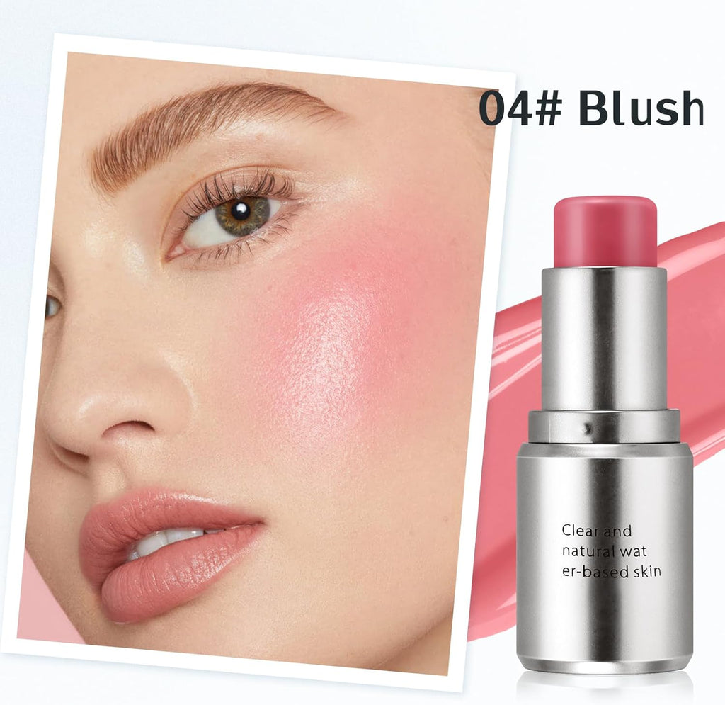 Boobeen Bâton De Maquillage Surligneur, Bâton De Crème Surligneur Et Blush, Illuminateur De Contour Du Visage, Hydratant Léger Translucide Naturel, Fini Rosé