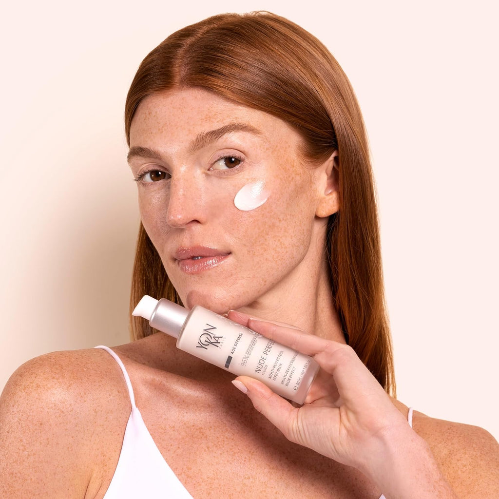 Nude Perfect Fluide Matifiant  50Ml - Embellisseur De Teint, Effet Blur - Dissimule Les Rides Et Les Imperfections - Purifiant Et Anti-Pollution - 96% D'Ingrédients D'Origine Naturelle