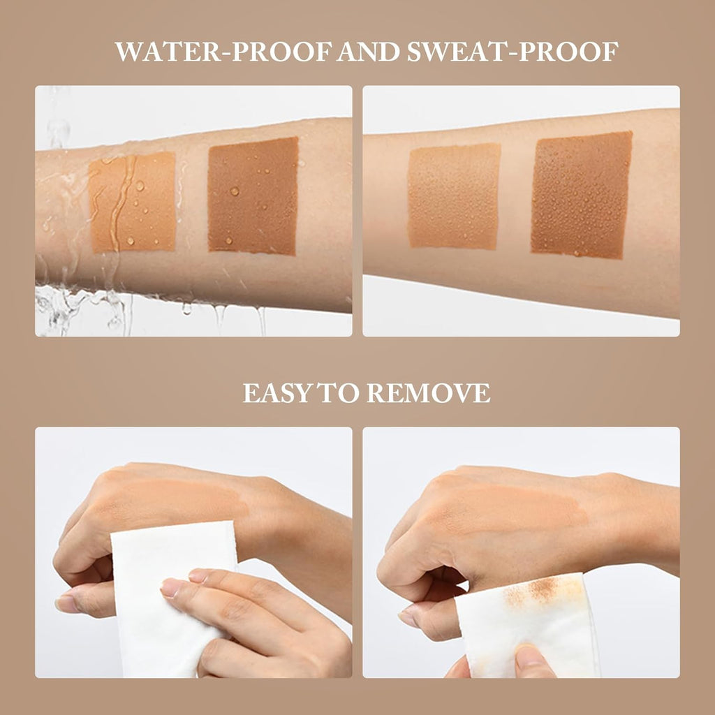 118 ML Water-Proof Leg Makeup, Leg Foundation for Tattoo, Scars, Varicose Veins, Waterproof Makeup Cover Cream for Leg and Body (Medium Shine)