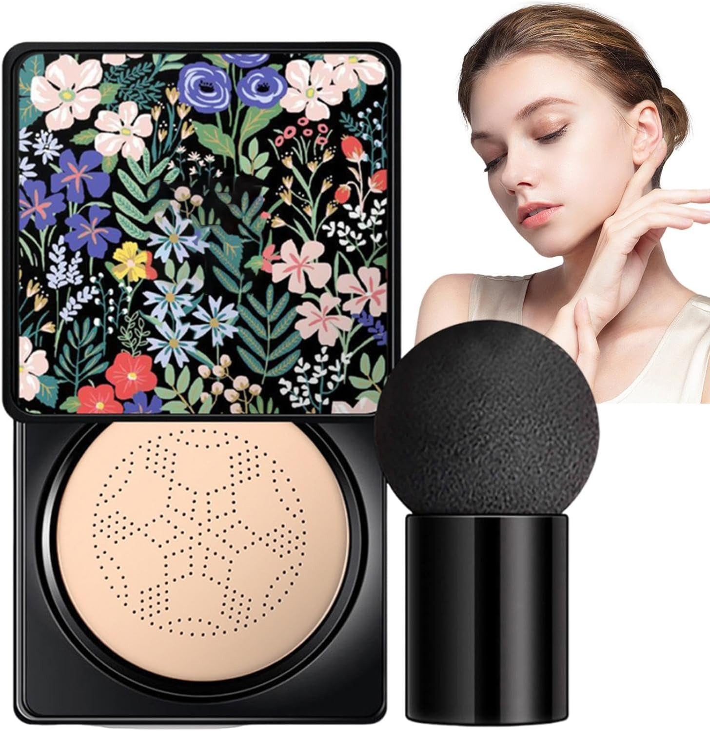 Fond De Teint Coussin, Coussin D'Air BB Crème Tête De Champignon,Bb Cream Anti-Cernes Naturel À Coussin D'Air Longue Durée - Fond De Teint Crème De Beauté, Coussin Hydratant, Maquillage Pour