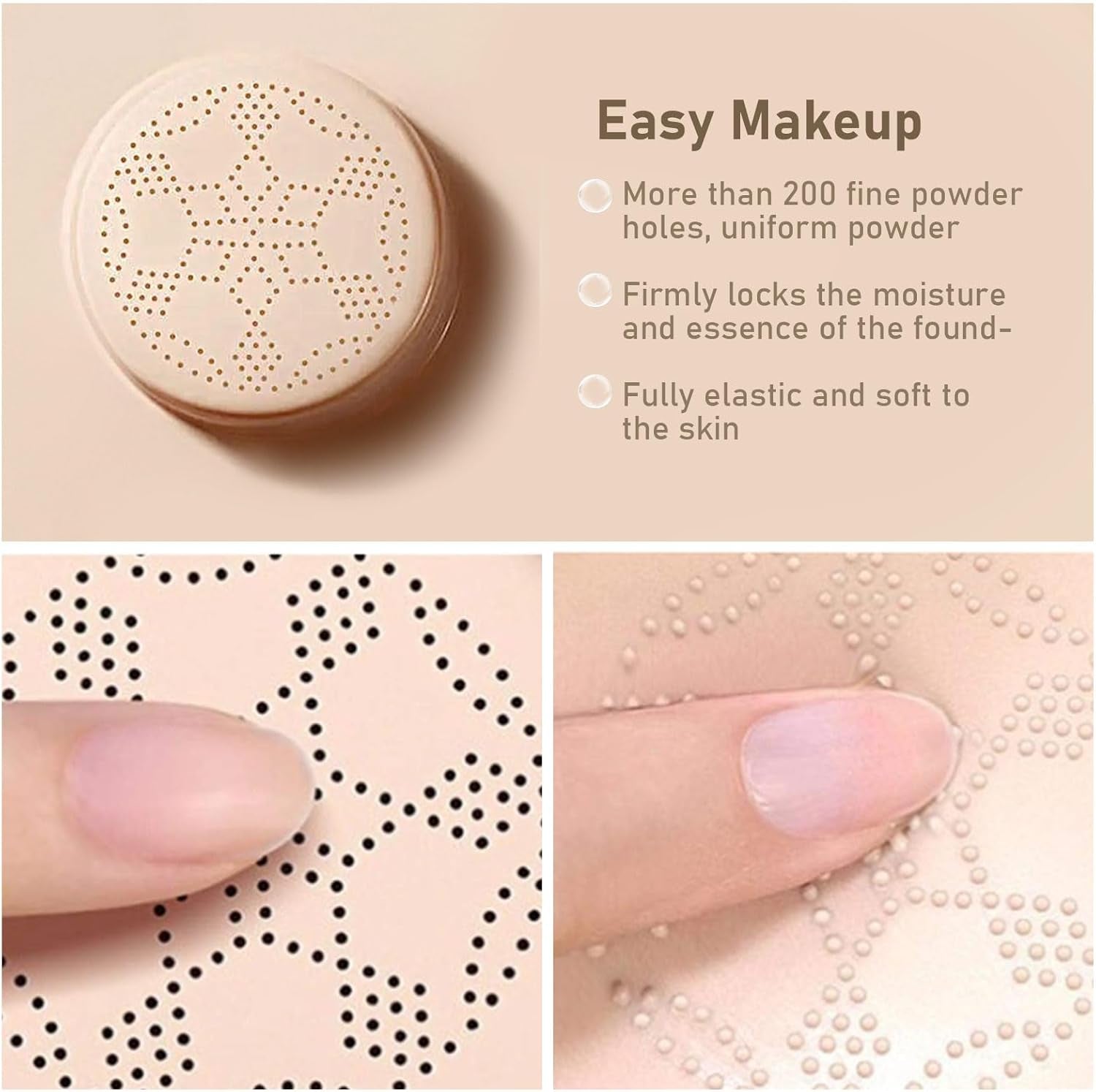 Champignon Tête Air Cushion CC Crème, Hydratant Correcteur BB Crème, Longue Durée Naturel Éclaircissant Beauty Crème, Facile À Appliquer, CC Cream Foundation Pour Tous Les Types De Peau (Naturelle)