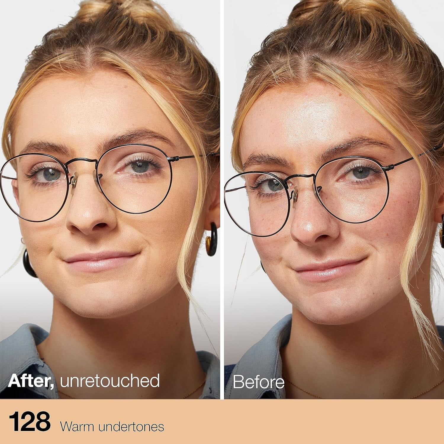 Fit Me! Matte + Poreless Foundation - Warm Nude 128