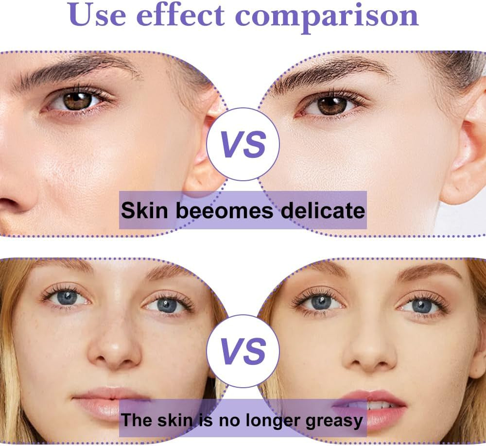 ® Poudre Pour Visage Contrôlant L'Huile, Poudre De Réglage Pour Le Visage, Maquillage Poudre Fixateur, Oil Control Face Pressed Powder, Face Setting Powder, Mate, Longue Tenue (Violet)