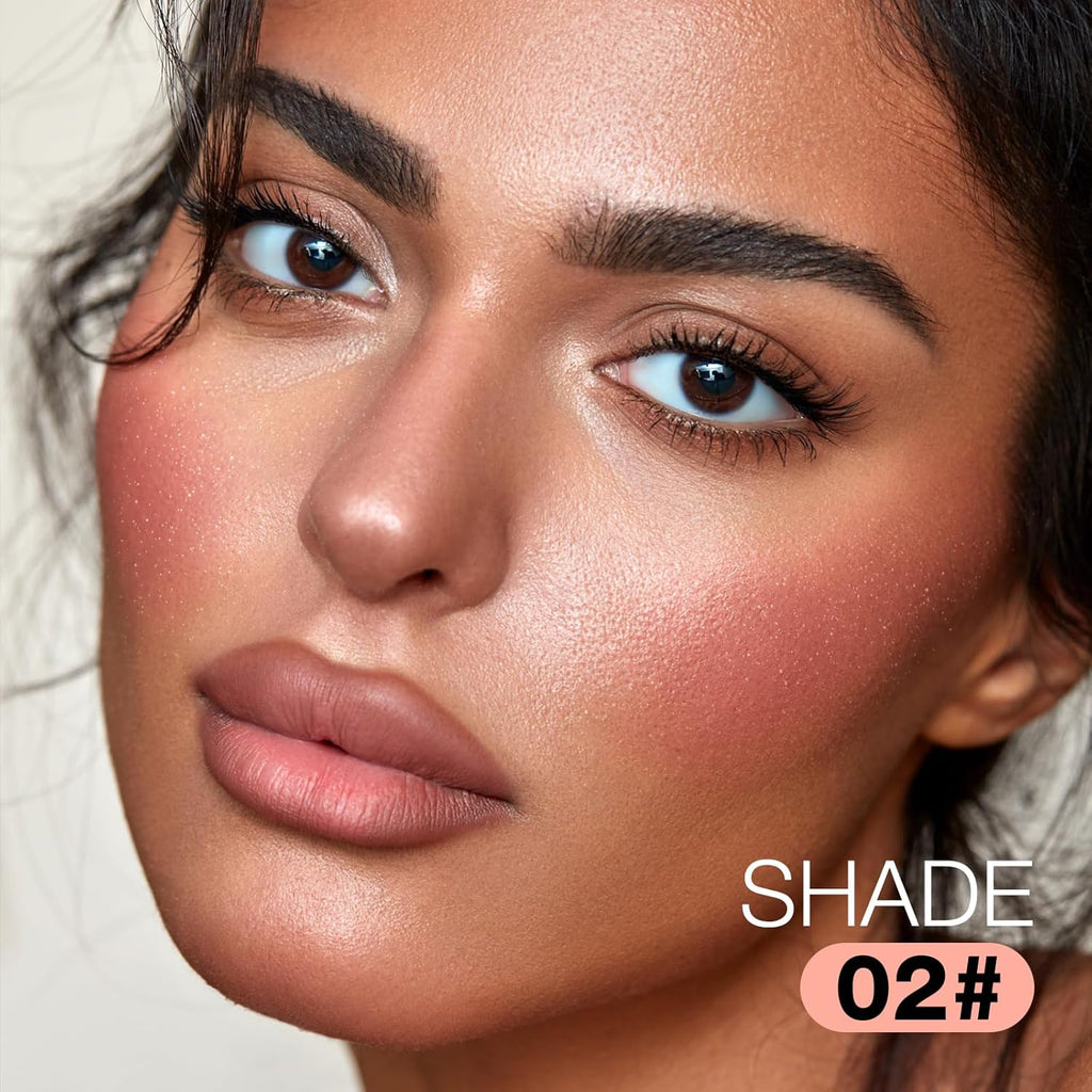 Boobeen Fard À Joues Contour Highlighter Palette De Maquillage, Palette De Poudre Lisse Et Scintillante 2 Couleurs, Set Compact D'Éclairage Et De Contour À Estomper