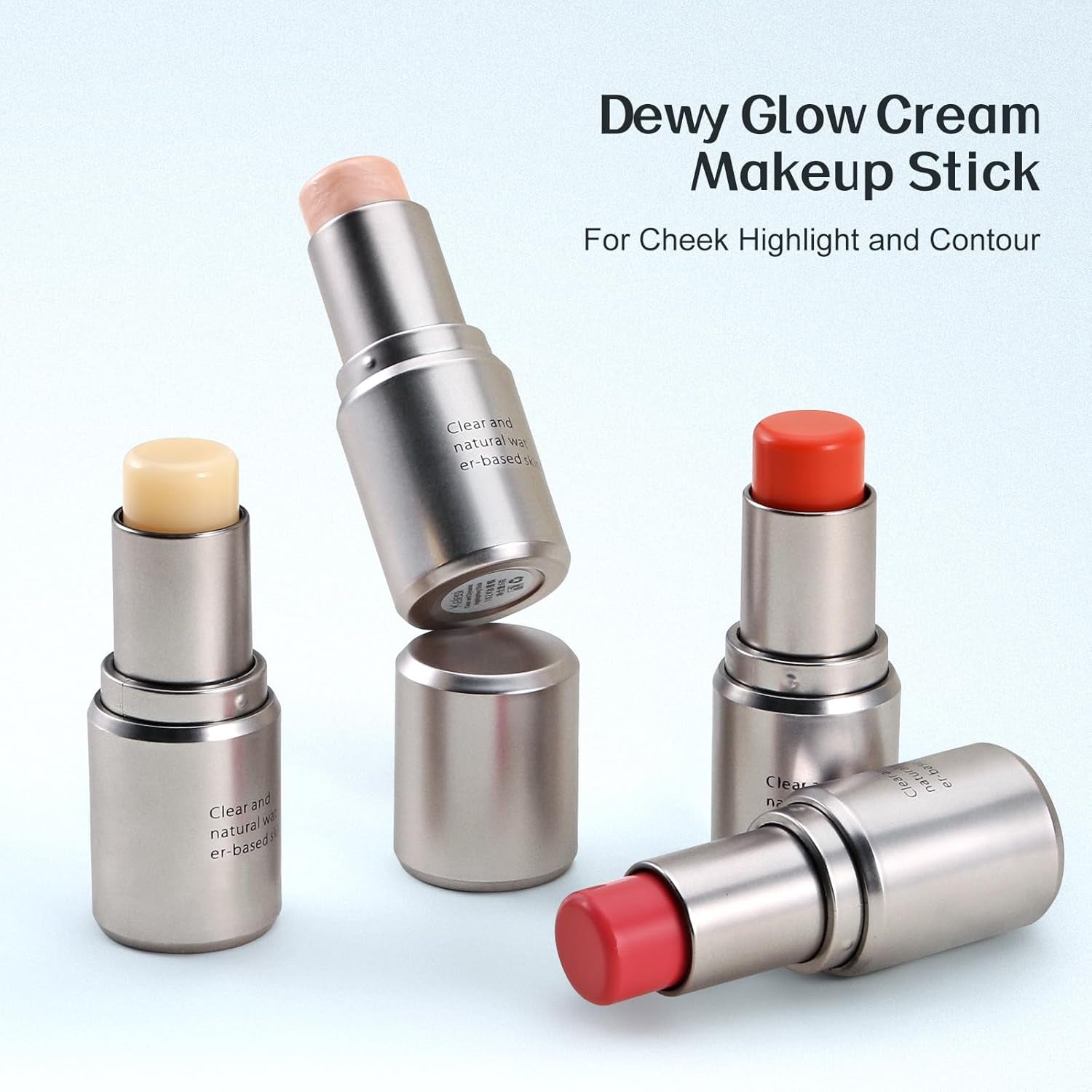 Boobeen Bâton De Maquillage Surligneur, Bâton De Crème Surligneur Et Blush, Illuminateur De Contour Du Visage, Hydratant Léger Translucide Naturel, Fini Rosé