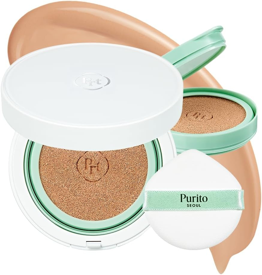 PURITO SEOUL Wonder Releaf Centella BB Cushion #13 Neutral Ivory Fond De Teint, Coréen Centella, Maquillage Longue Tenue, Couverture Impeccable, K-Beauty, 15 G, 0,52 Fl.Oz