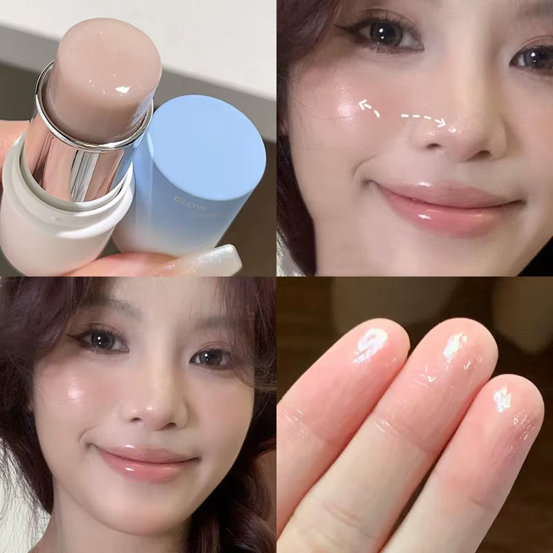 Natural Water Shimmer Highlighter Stick Light Clear Fine Shining Pearl Contour Shading Brightening Face Illuminator Dupes Makeup