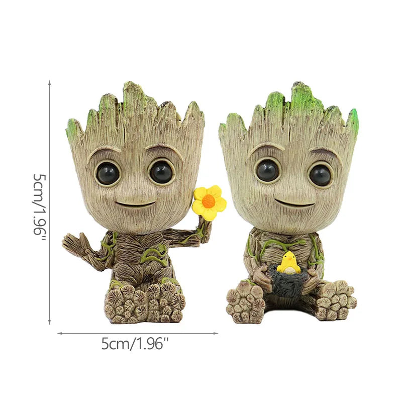 Figurine Groot Miniature 5cm - Décoration Bureau Maison - Modèle Cartoon Tree Man - Ornement Artisanal