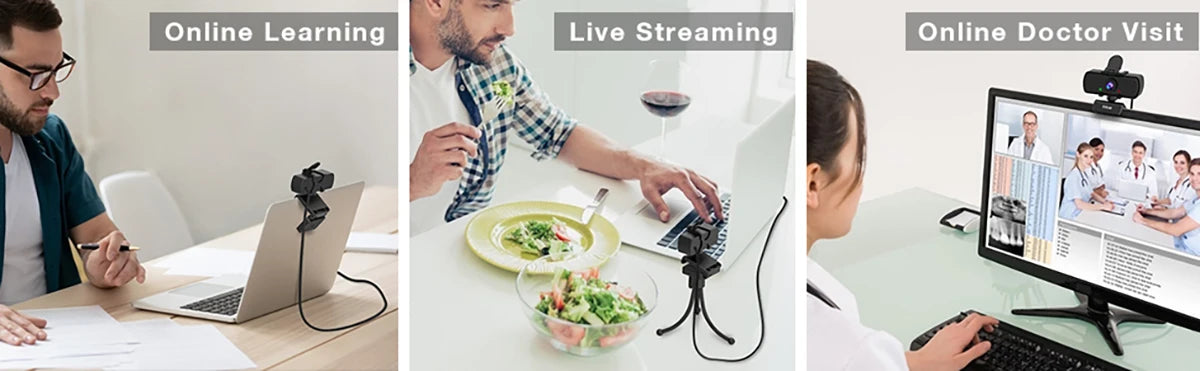 Webcam Full HD 1440p FIFINE avec Microphone et Trépied K420 - USB pour PC et Ordinateur Portable