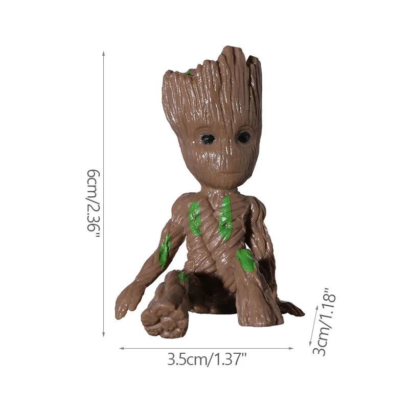 Figurine Groot Miniature 5cm - Décoration Bureau Maison - Modèle Cartoon Tree Man - Ornement Artisanal