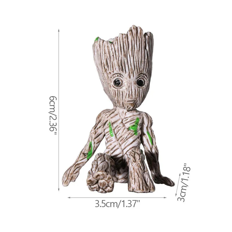 Figurine Groot Miniature 5cm - Décoration Bureau Maison - Modèle Cartoon Tree Man - Ornement Artisanal