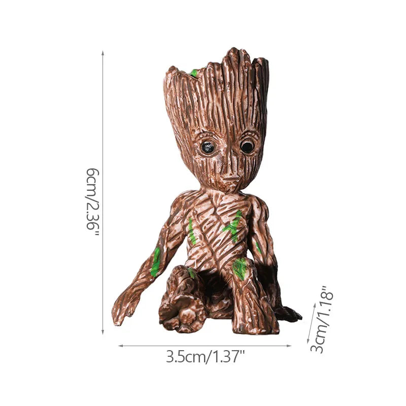 Figurine Groot Miniature 5cm - Décoration Bureau Maison - Modèle Cartoon Tree Man - Ornement Artisanal