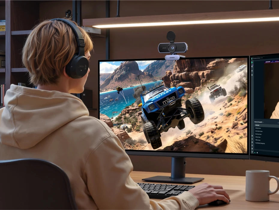 Webcam UGREEN 4K FHD 1080P 8MP pour PC - Autofocus PDAF - Double Micro Anti-Bruit IA