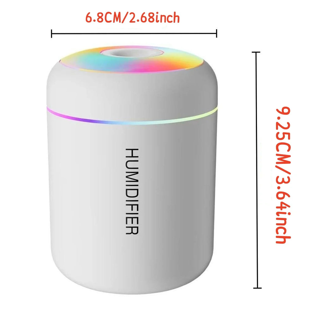 Mini Humidificateur USB 180ml - Diffuseur d'Arômes Portable - Purificateur Air Voiture Maison Chambre avec LED