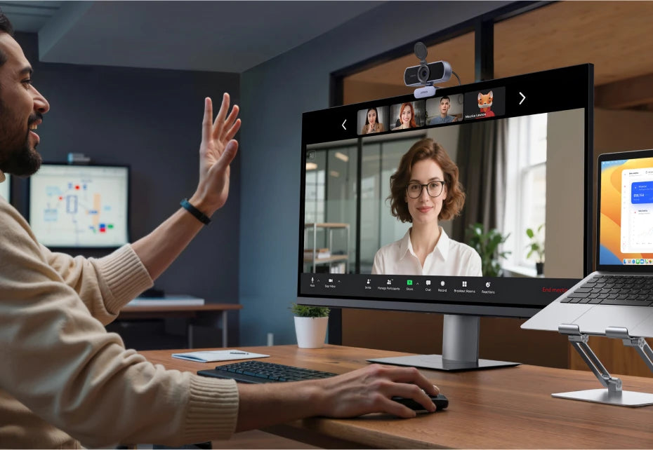 Webcam UGREEN 4K FHD 1080P 8MP pour PC - Autofocus PDAF - Double Micro Anti-Bruit IA