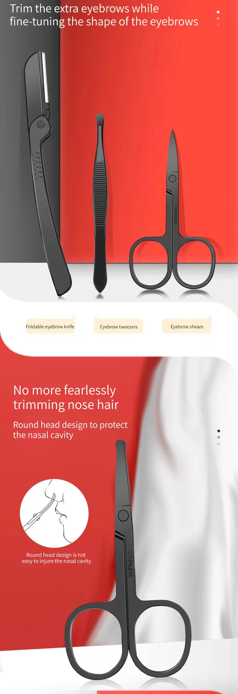 Set Coupe-Ongles Manucure Pédicure Professionnel - Kit Beauté Complet 4 à 24 Pièces - Outils Soin des Ongles Noir