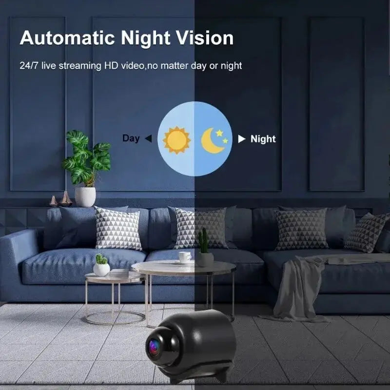 Mini Caméra WiFi X5 HD 1080P - Surveillance Bébé & Sécurité Vision Nocturne