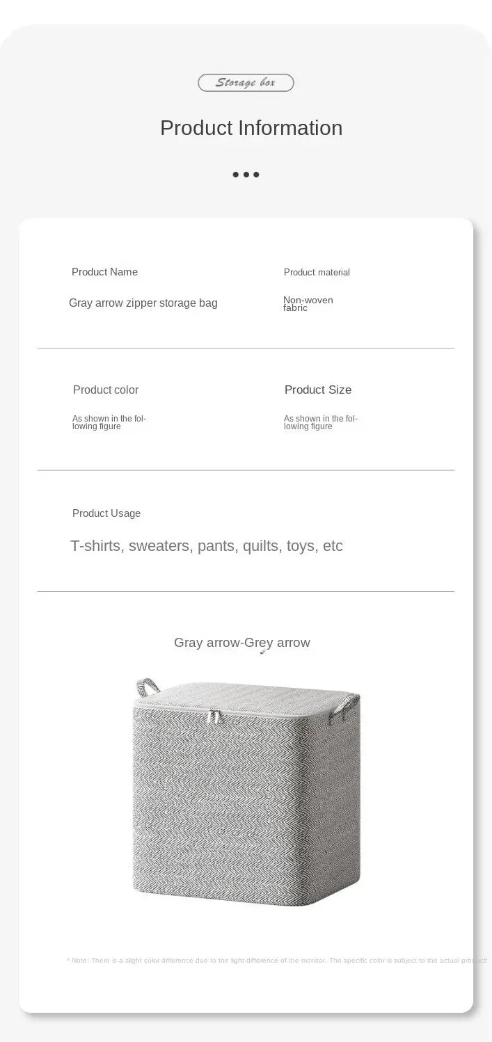 Sac de Rangement Grande Capacité 30-220L - Organiseur Placard Non-Tissé - Housse Couette Vêtements Jouets