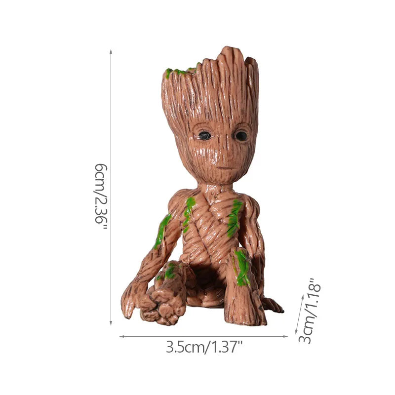 Figurine Groot Miniature 5cm - Décoration Bureau Maison - Modèle Cartoon Tree Man - Ornement Artisanal