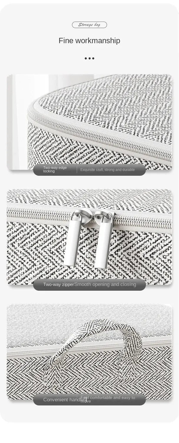 Sac de Rangement Grande Capacité 30-220L - Organiseur Placard Non-Tissé - Housse Couette Vêtements Jouets