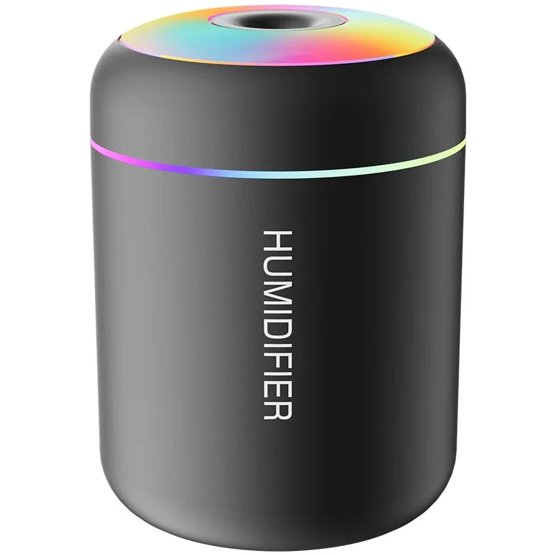 Mini Humidificateur USB 180ml - Diffuseur d'Arômes Portable - Purificateur Air Voiture Maison Chambre avec LED