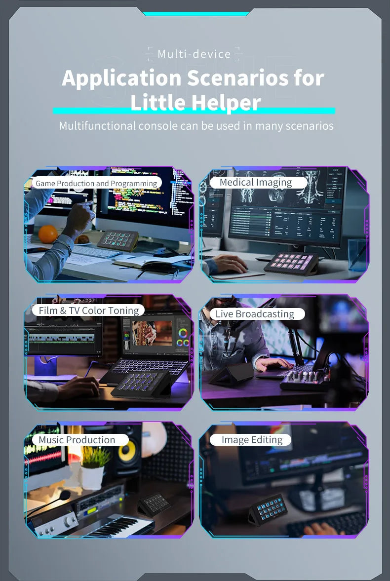 Clavier Macro AJAZZ AKP153E - 15 Touches Programmables - Mini Clavier Gaming Personnalisable Bureau Noir/Blanc